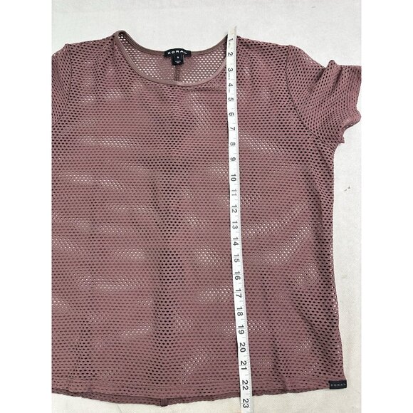 Koral Size Up Tee Open Mesh Short Sleeve Mauve Womens S - Picture 8 of 8
